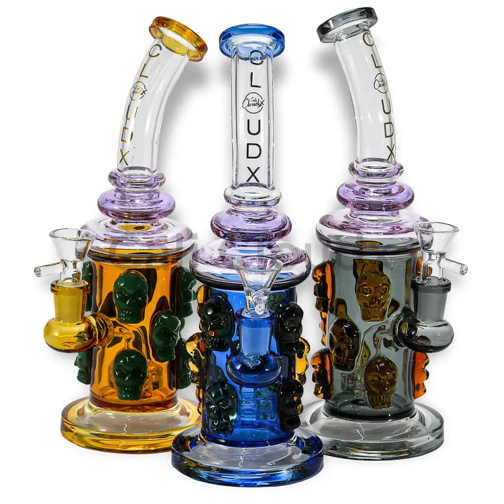 11 Skull Marble Water Pipe By Cali Cloudx Glass Waterpipe