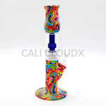 13" Silicone Tree Perc. Straight Water pipe- Printed - Cali Cloudx Inc