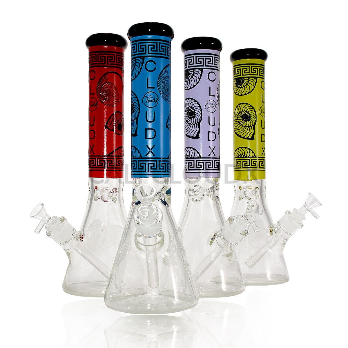 14’ 7Mm Thick Color Art Engraved Water Pipe By Cali Cloudx