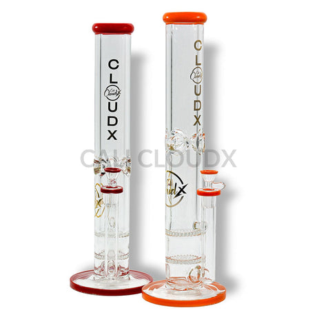 14 Double Honey Comb Straight Water Pipe By Cali Cloudx