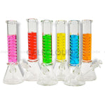 14 Freezable Liquid Coil Beakerwater-Pipe Glass Waterpipe