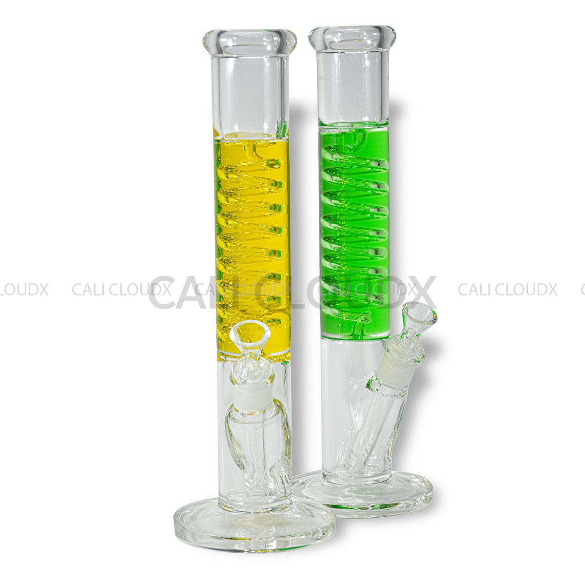 14 Freezable Liquid Coil Straight Water-Pipe Glass Waterpipe