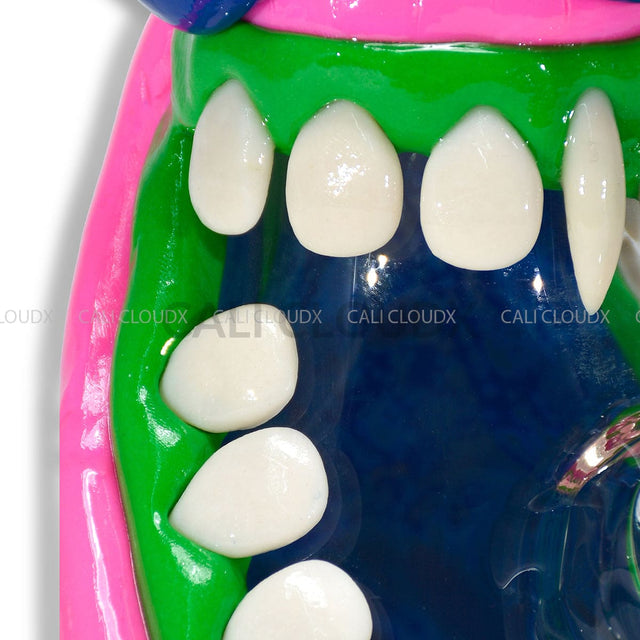 14 Thick Beaker Hand Clay Art Monster Water Pipe- Mix Designs Glass Waterpipe