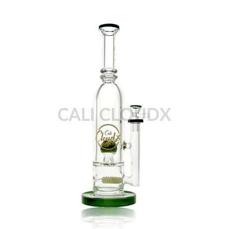 14’ Us Color 9Mm Base Waterpipe W/ Dome Green Glass