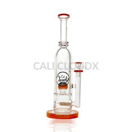 14’ Us Color 9Mm Base Waterpipe W/ Dome Orange Glass