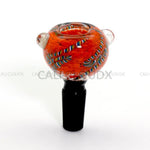 14mm Frit Color Art Black Joint Bowl - Cali Cloudx Inc