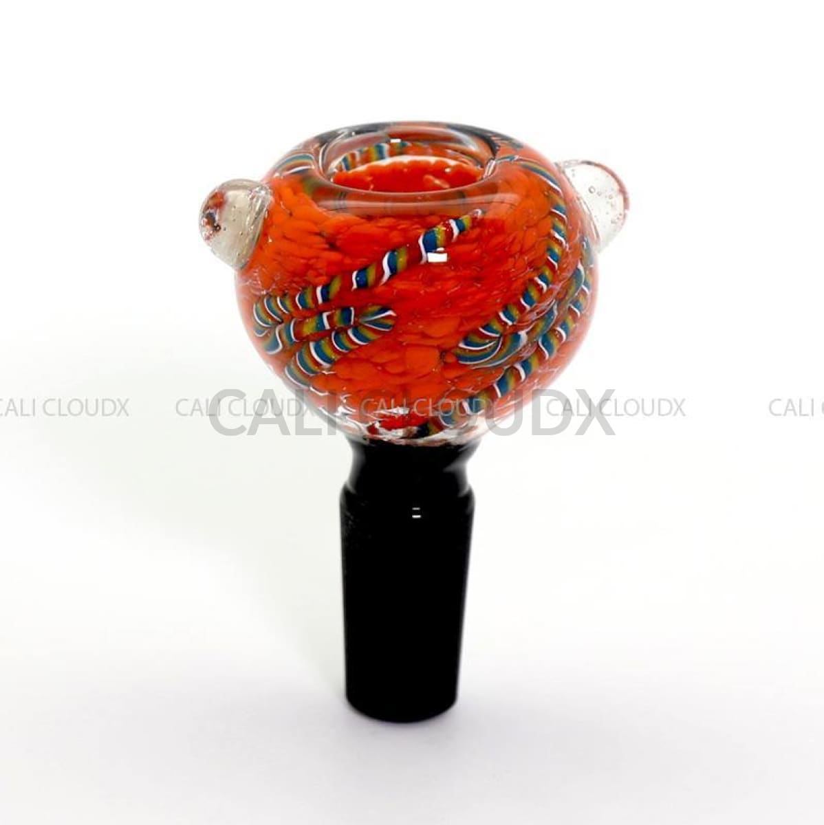 14mm Frit Color Art Black Joint Bowl - Cali Cloudx Inc