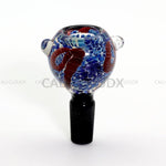 14mm Frit Color Art Black Joint Bowl - Cali Cloudx Inc