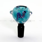 14mm Frit Color Art Black Joint Bowl - Cali Cloudx Inc