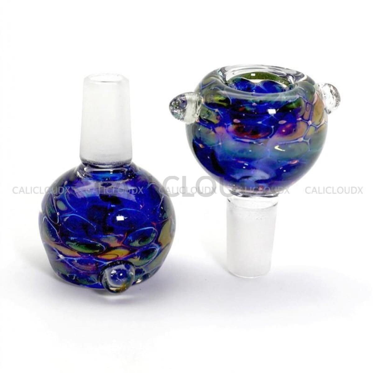 Frit Color Art Clear Joint Bowl - 14mm - Cali Cloudx Inc
