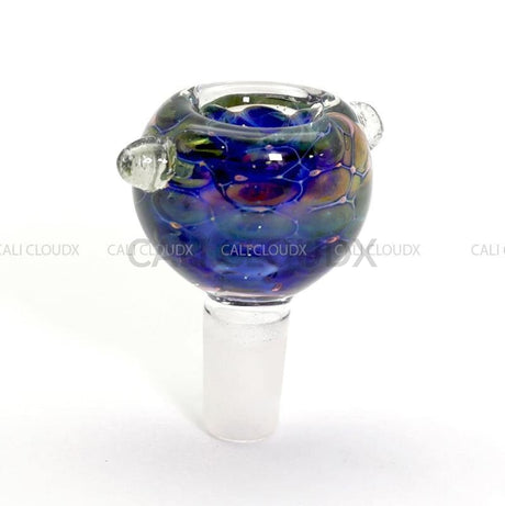 Frit Color Art Clear Joint Bowl - 14mm - Cali Cloudx Inc