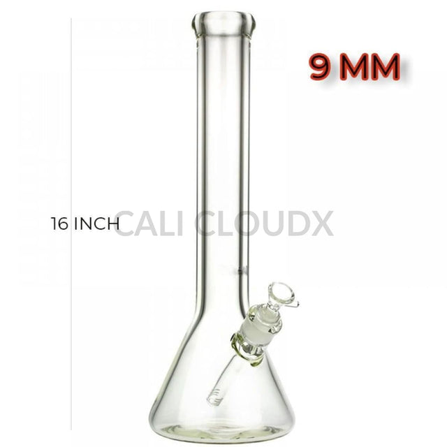 16" 9 mm Thick Beaker Clear Waterpipe - Cali Cloudx Inc
