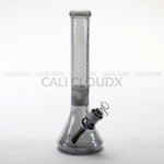 16" Electroplated Design 9mm Thick Beaker Water Pipe (Only Blue Available) - Cali Cloudx Inc