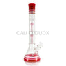 18’’ Double Perc Beaker Water Pipe with Colored Accents