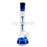 18’’ Double Perc Beaker Water Pipe with Colored Accents