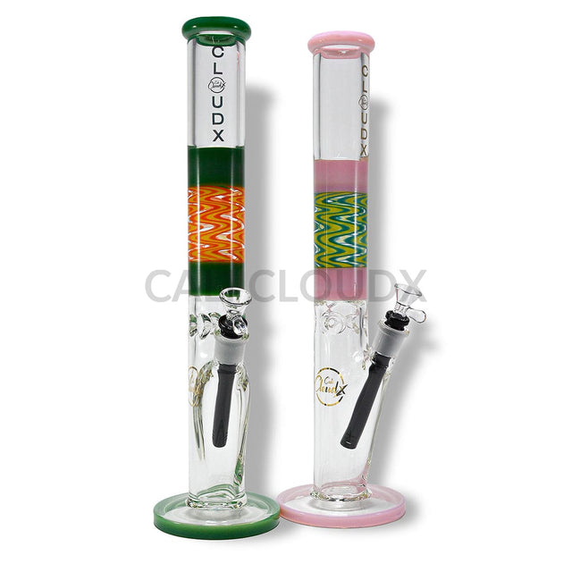 18 Us Color Zigzag Straight Water Pipe By Cali Cloudx