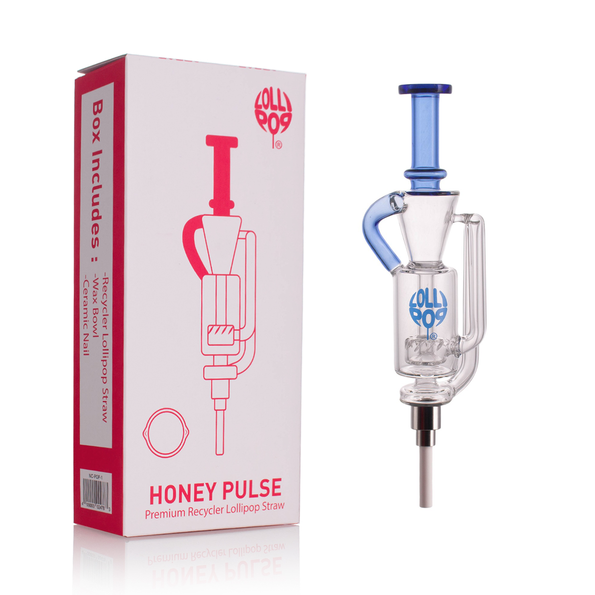 LOLLIPOP Recycler Glass Premium Dab Straw Kit