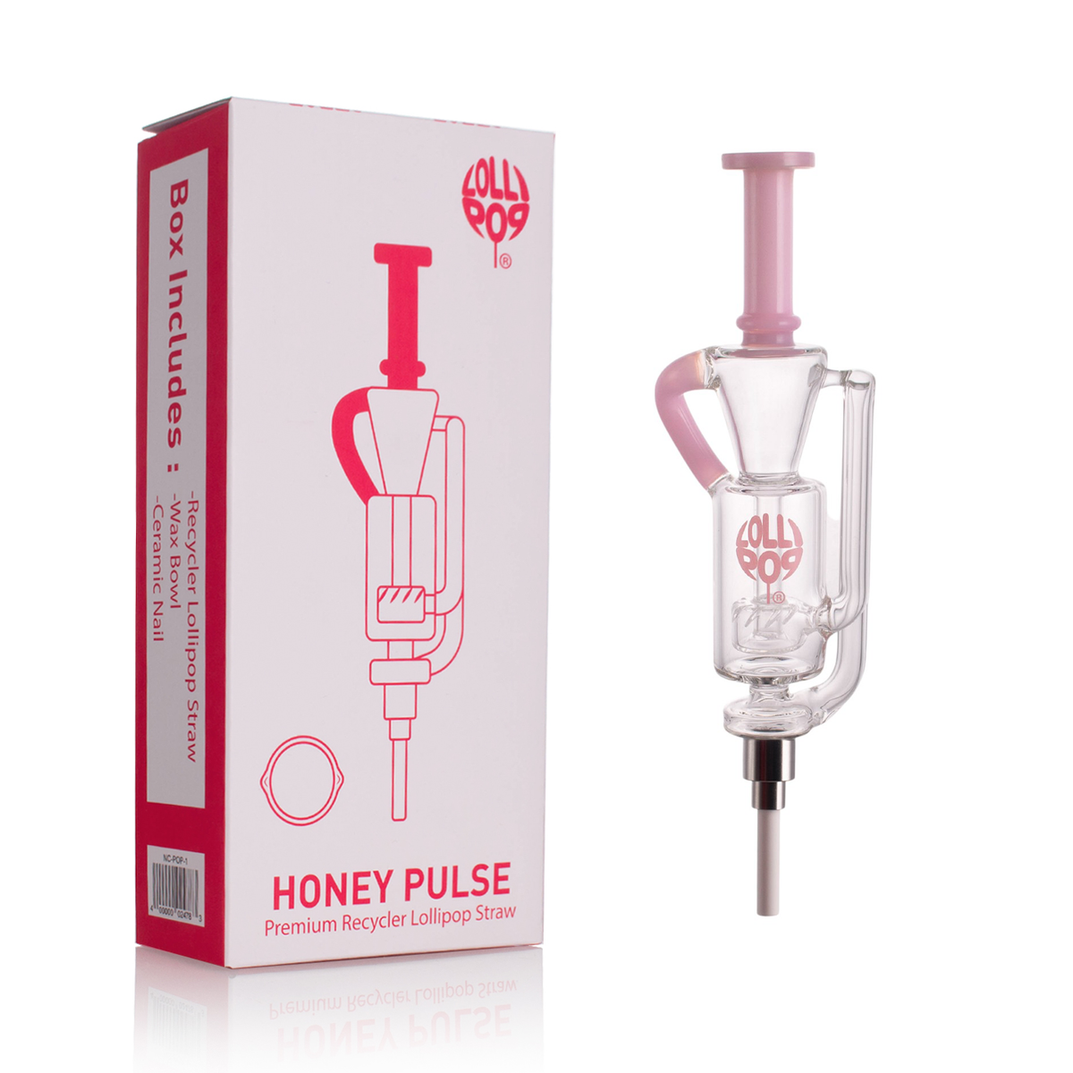 LOLLIPOP Recycler Glass Premium Dab Straw Kit