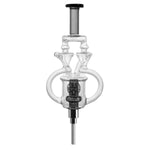 LOLLIPOP Artistic  Dual Chamber Design Double Arm Glass Dab Straw Kit