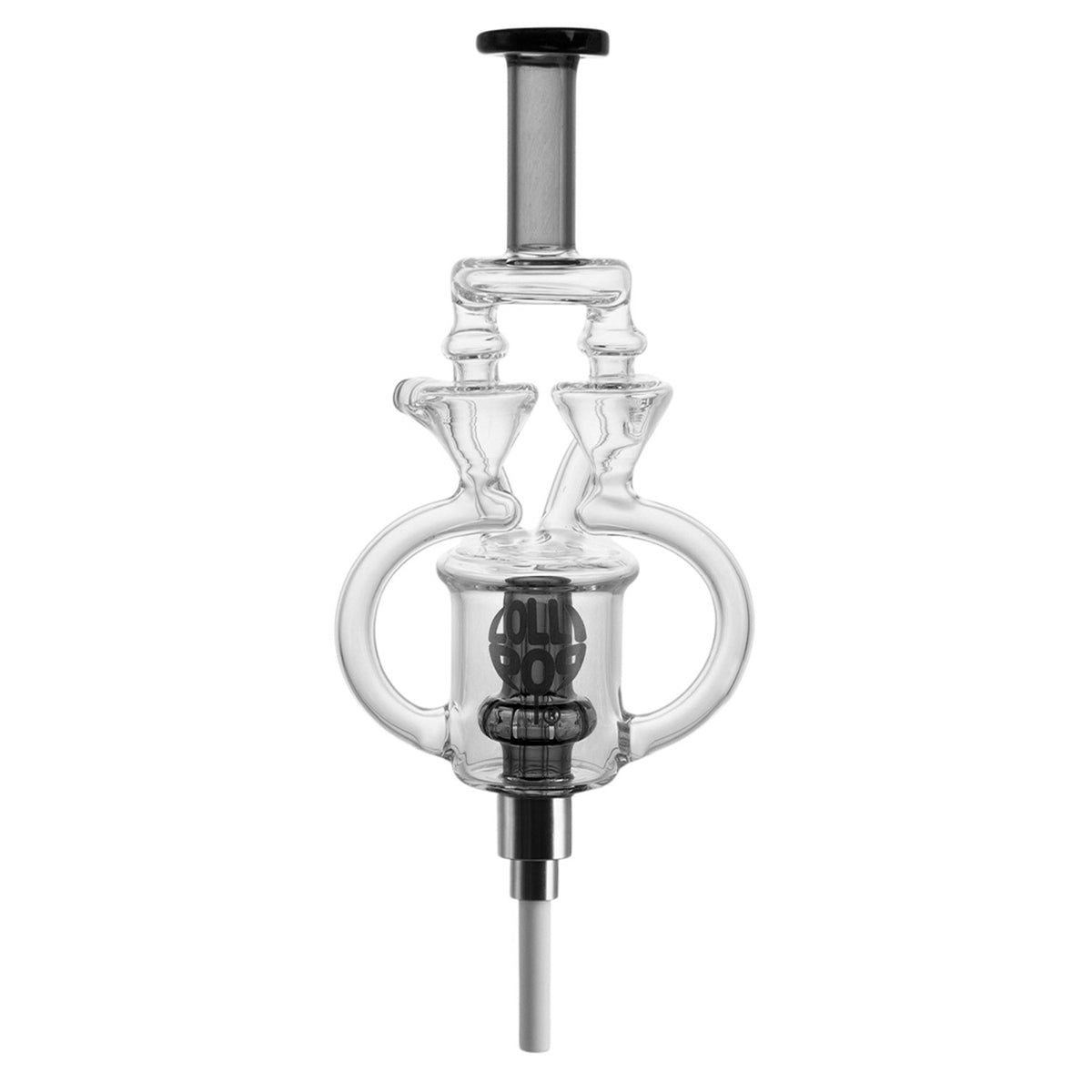 LOLLIPOP Artistic  Dual Chamber Design Double Arm Glass Dab Straw Kit
