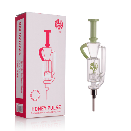 LOLLIPOP Recycler Glass Nectar Collector – Premium Honey Straw with Built-In Water Recycler for Ultra-Smooth Dabs