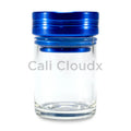 2 In 1 Glass Jar With Built Color Grinder Blue