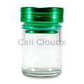 2 In 1 Glass Jar With Built Color Grinder Green