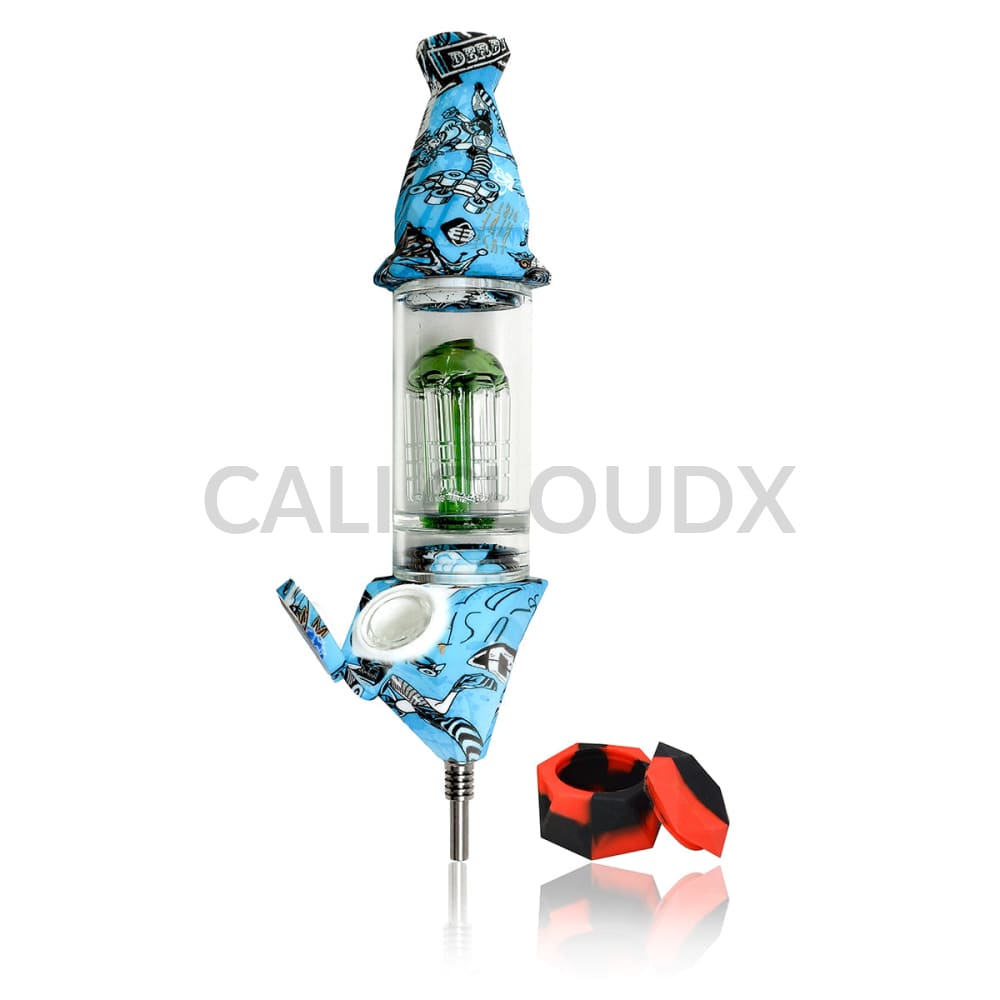 2 In 1 Silicone Tree Nectar Collector And Bubbler - Printed