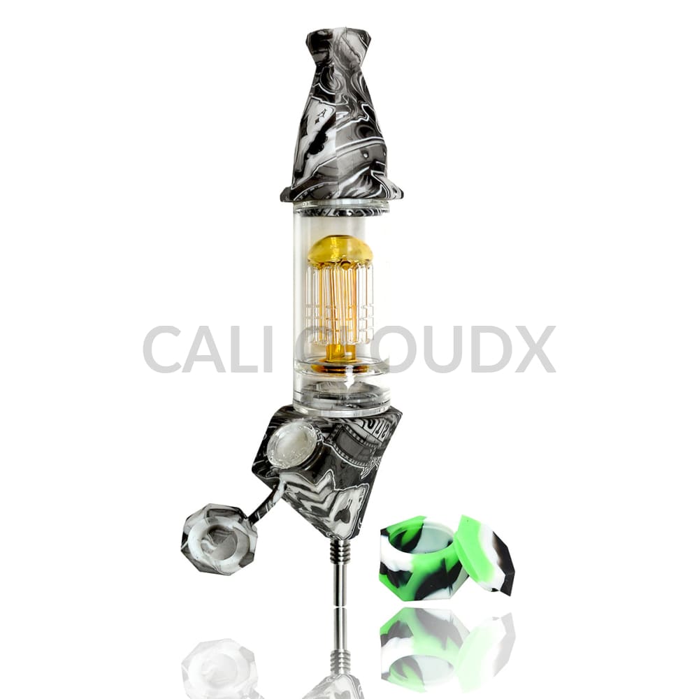 2 In 1 Silicone Tree Nectar Collector And Bubbler - Printed