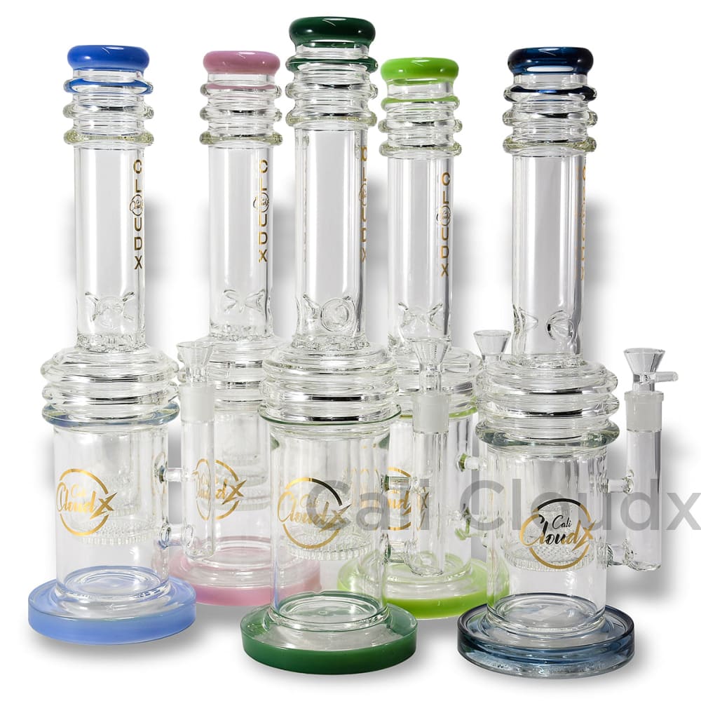 20 Jumbo Ring Heavy Honeycomb Water Pipe By Cali Cloudx Glass Waterpipe