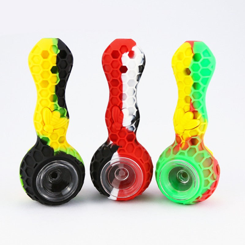 4 Silicone Bee Design Handpipe