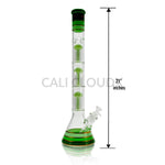 21’’ Triple Tree Perc Beaker Water Pipe Assorted Colors