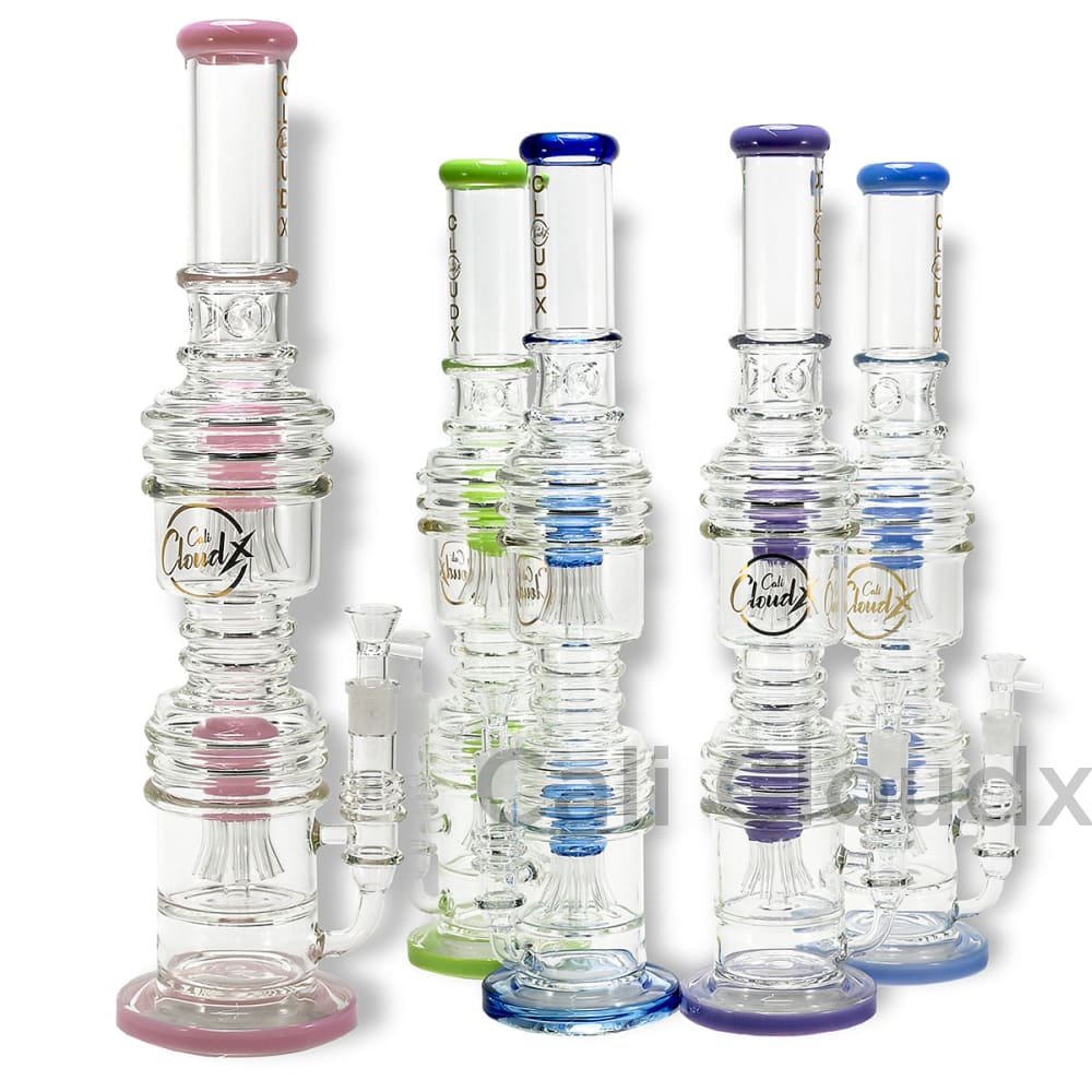 22 Jumbo Tree Perc Heavy Water Pipe By Cali Cloudx Glass Waterpipe