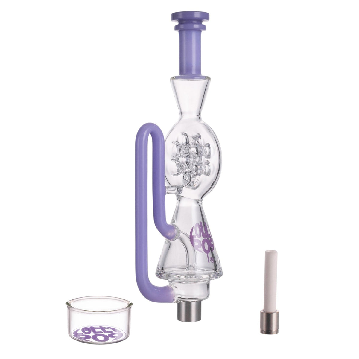 LOLLIPOP Honeycomb Perc Dab Straw Kit  – Advanced Dab Straw with Side Arm & Interchangeable Tips