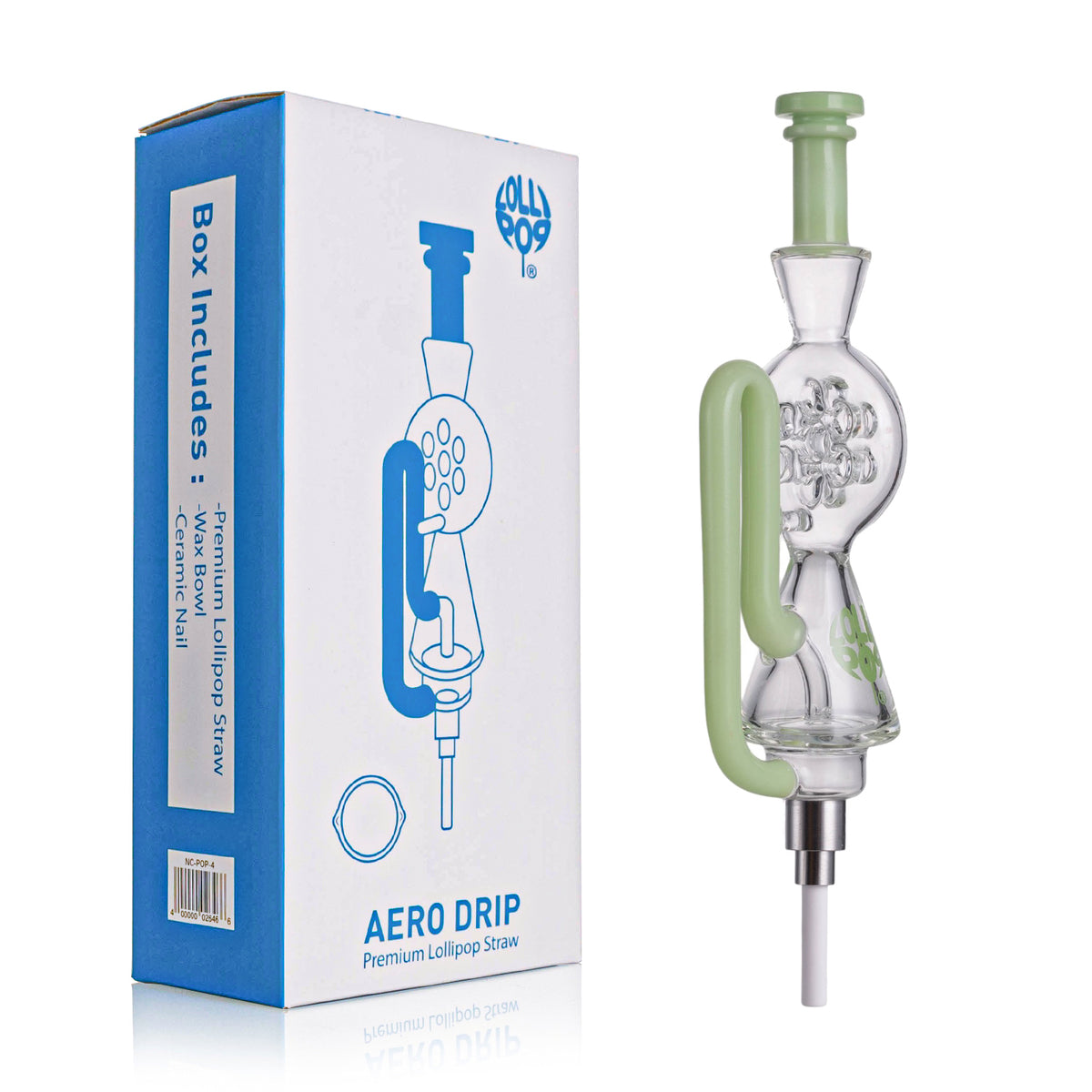 LOLLIPOP Honeycomb Perc Dab Straw Kit  – Advanced Dab Straw with Side Arm & Interchangeable Tips