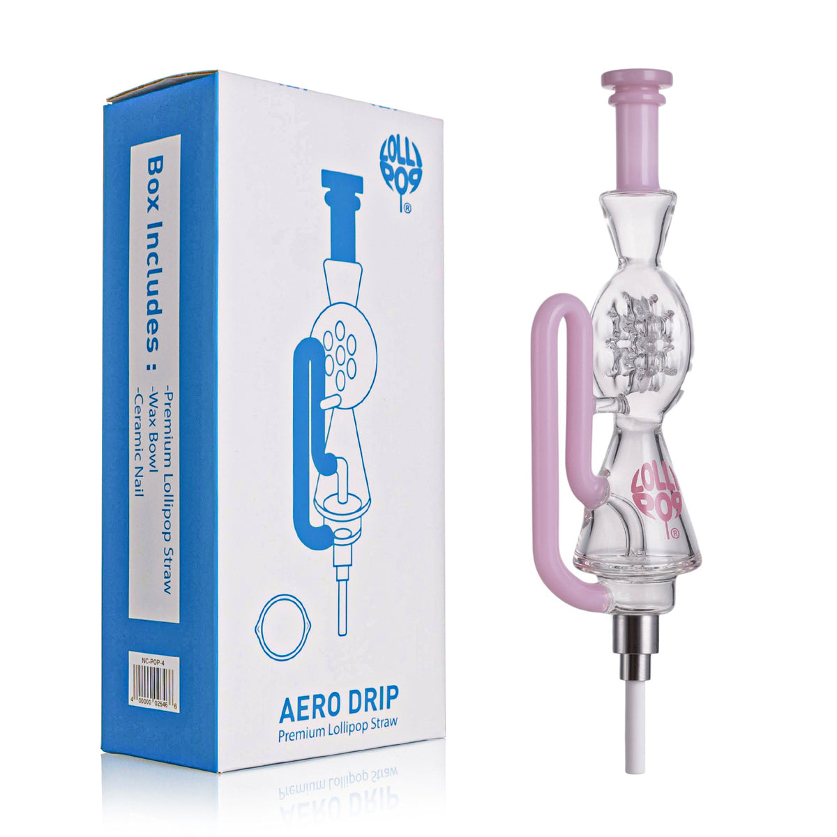 LOLLIPOP Honeycomb Perc Dab Straw Kit  – Advanced Dab Straw with Side Arm & Interchangeable Tips
