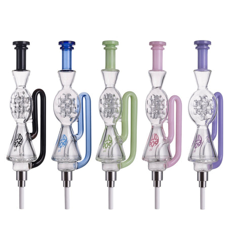 LOLLIPOP Honeycomb Perc Nectar Collector Kit – Advanced Dab Straw with Side Arm & Interchangeable Tips