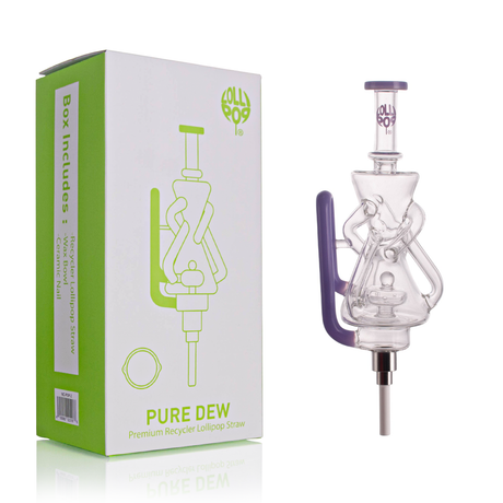 LOLLIPOP Full Recycler Glass Nectar Collector – High-Flow Honey Straw for Ultra-Smooth Dabs
