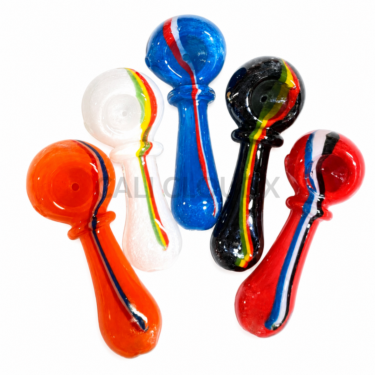 3’’ Colored Stripe Design Hand Pipe - Handpipe