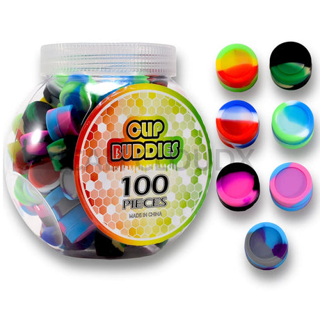 3 Ml Round Jar Assorted Color - 100 Count