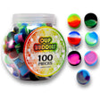 3 Ml Round Jar Assorted Color - 100 Count