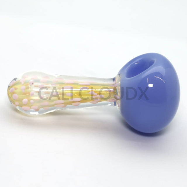 4.5 Colored Head And Frit Body Hand Pipe