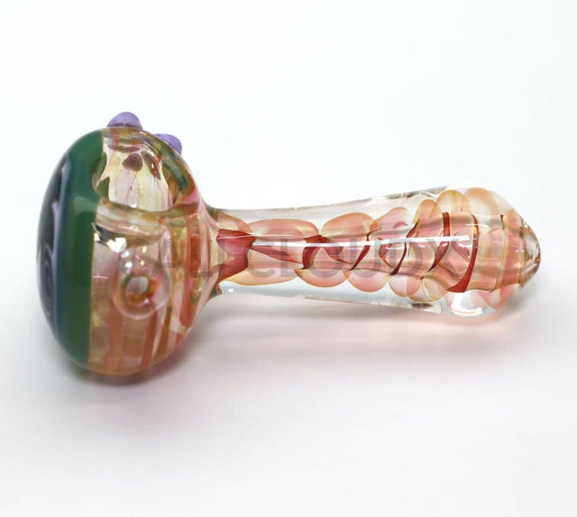 4.5 Patterned Top And Clear Design Body Hand Pipe