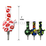 4.5’’ Silicone Bong Honey Straw Printed-Count Of 6
