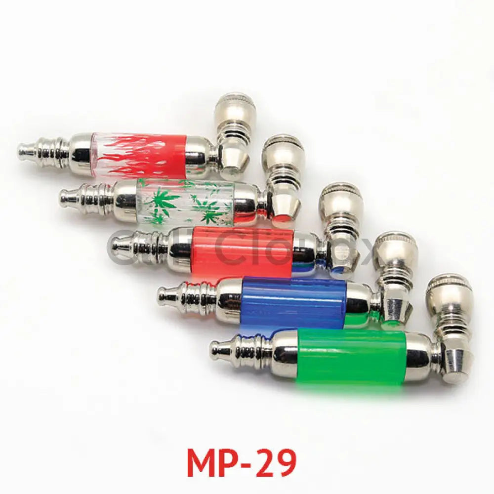 4 Color Plastic & Metal Pipe W/ Cap (6Pcs / $3 Ea.)