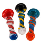 4" Spiral Sphere Body Hand Pipe