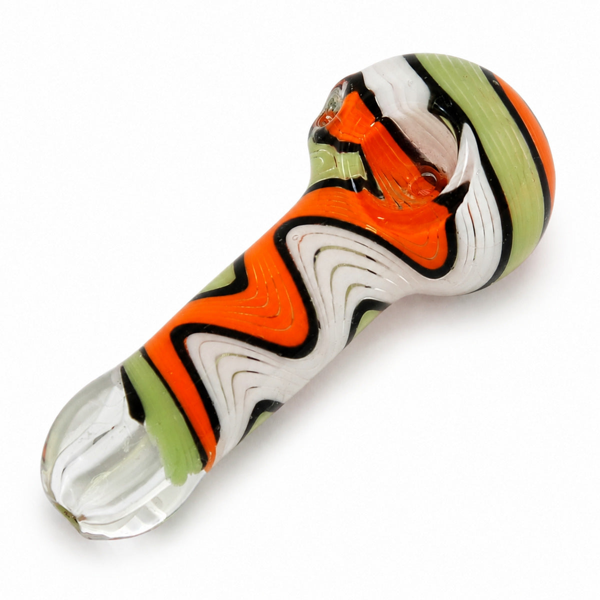 4" Assorted Color Swirl Design Hand Pipe
