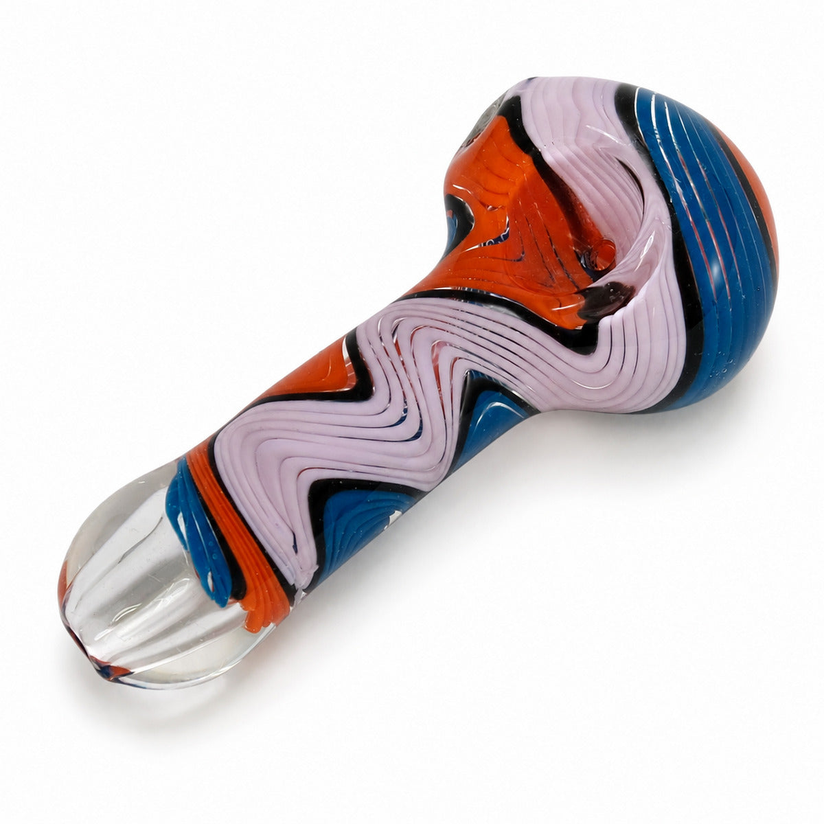 4" Assorted Color Swirl Design Hand Pipe