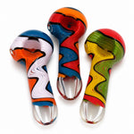 4" Assorted Color Swirl Design Hand Pipe