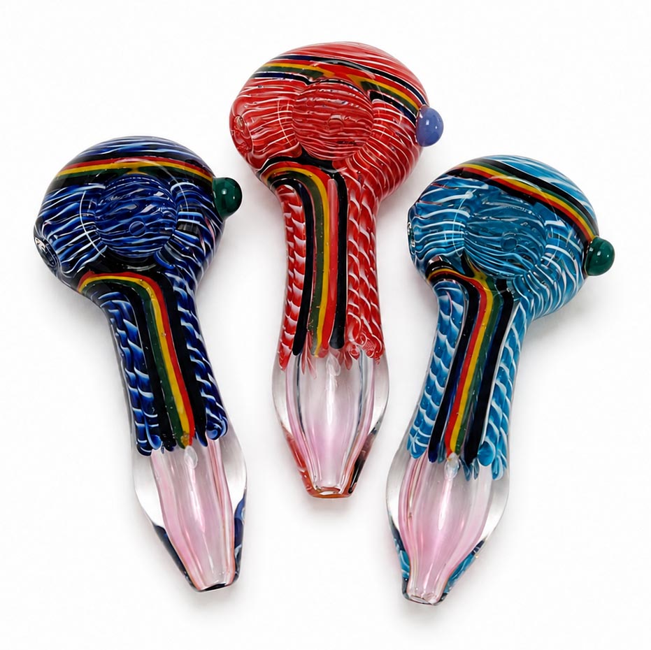 4" Fumed Rope Design Hand Pipe